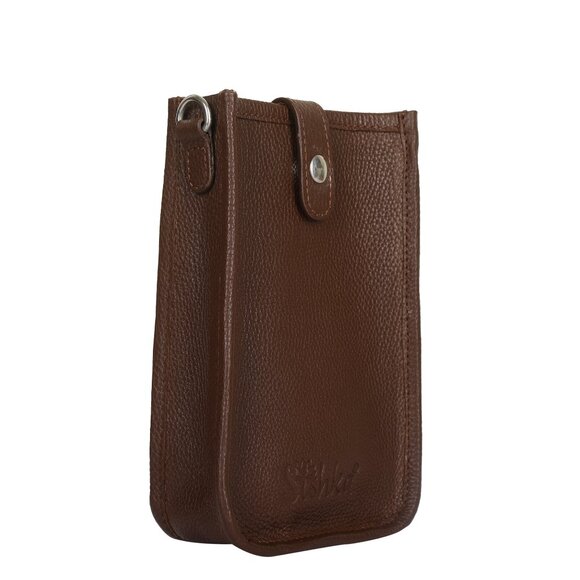 Leather Crossbody Brown Phone Sling Wallet Bag–Small Shoulder  Bag for Daily Use - Picture 6 of 10